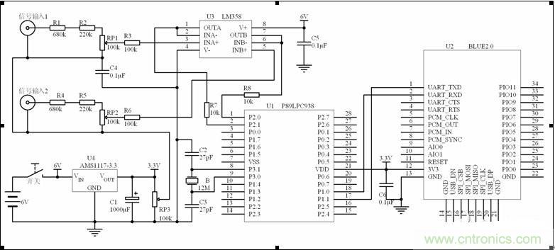 電路解讀:智能藍(lán)牙虛擬示波器整體系統(tǒng)電路設(shè)計